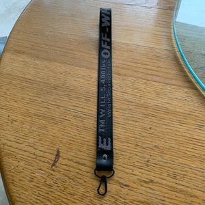 black off-white lanyard (long version)